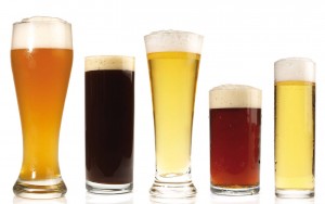 Biersorten im Glas