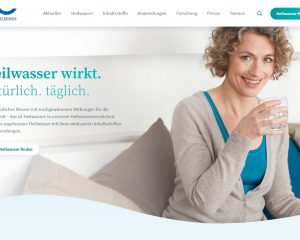 Website der Deutschen Heilbrunnen zum Naturheilmittel Heilwasser